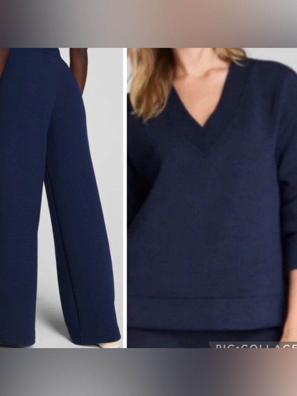 🌺HP❤️NWOT SET SPANX SOFTEST v neck sweater and wide leg pants 🌺